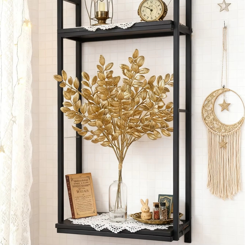 10Pcs Artificial Golden Leaves - огляд і ціна Desk Setup Plants