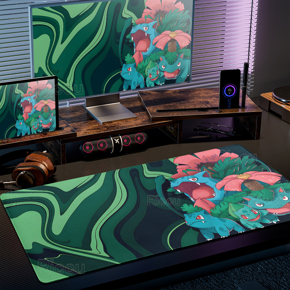 Anime Cartoon P-Pokémon Fluid  - огляд і ціна Desk Setup Background