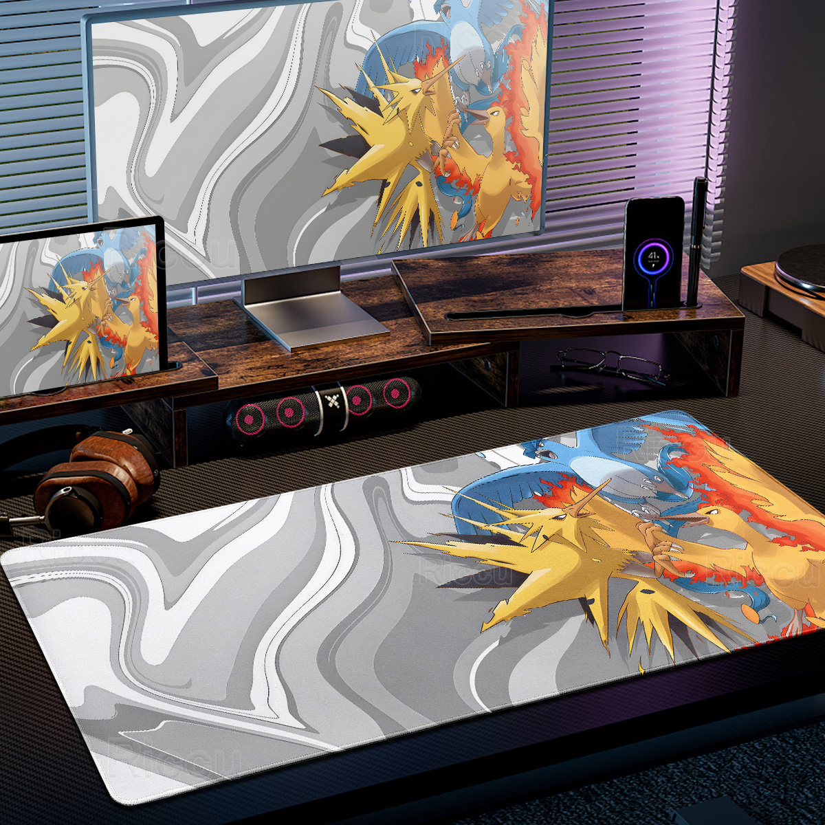 Anime Cartoon P-Pokémon Fluid  - огляд і ціна Desk Setup Background