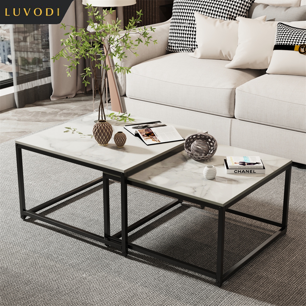 LUVODI Rectangle White Nesting - огляд і ціна Desk Setup Black