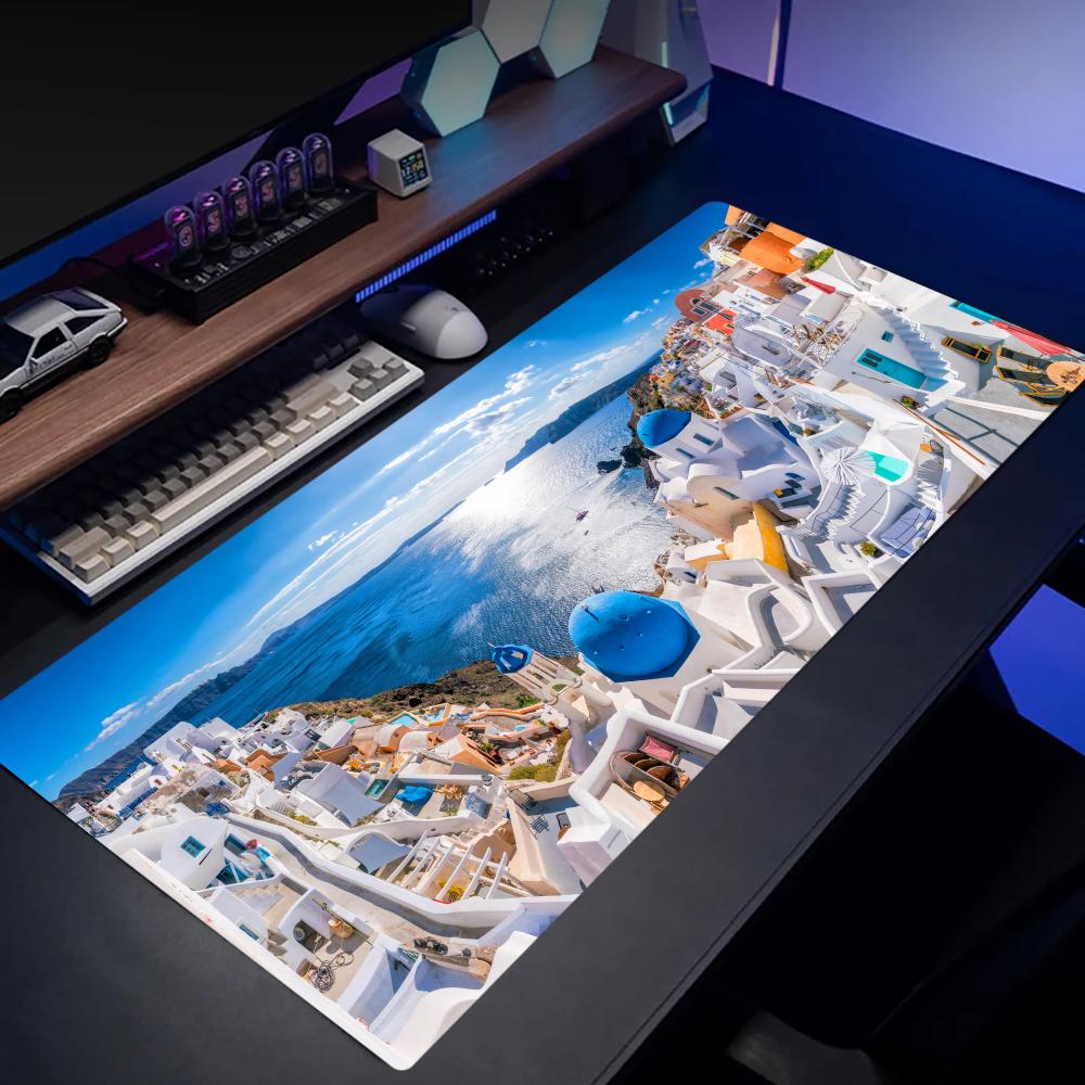 Greek island Desk Mats Gaming  - огляд і ціна Desk Setup Rug