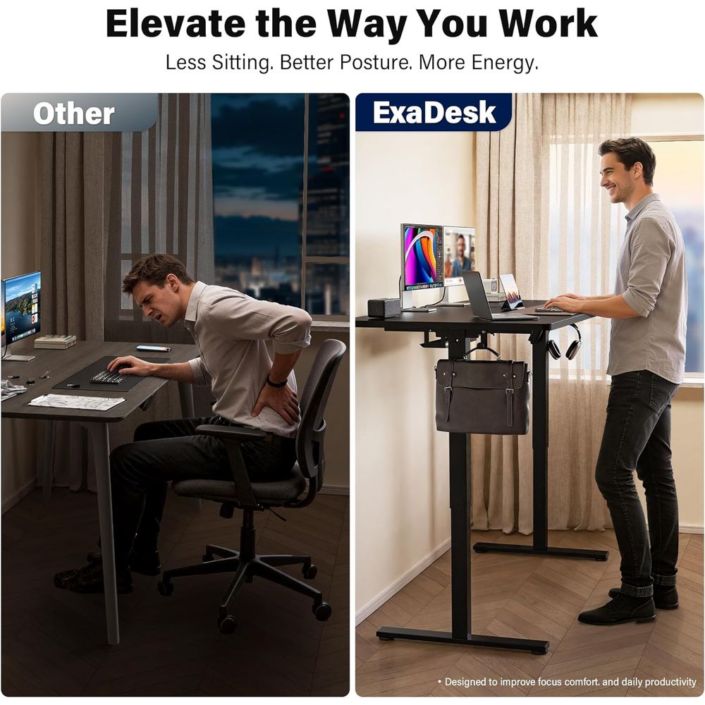 Large 63x30 Electric Adjustabl - огляд і ціна Desk Setup Height