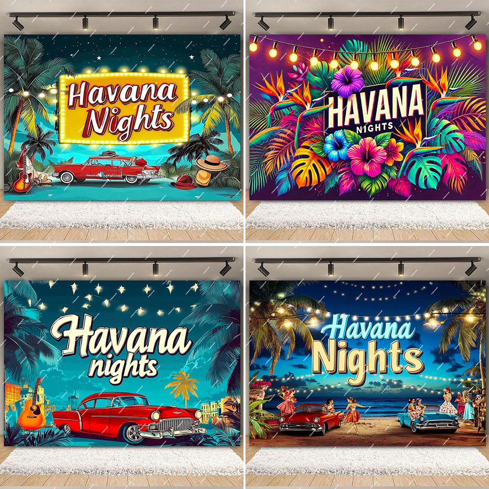 Havana Nights Backdrop Birthda - огляд і ціна Desk Setup Plants