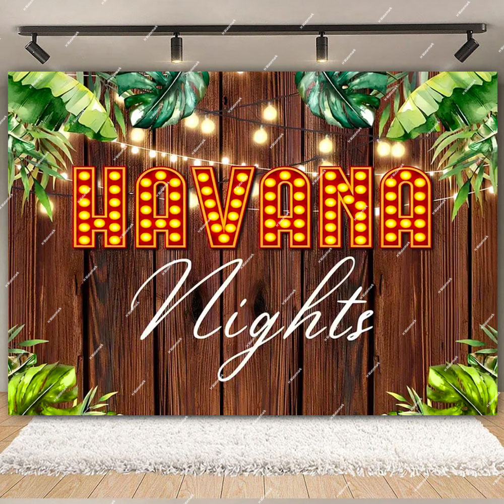 Havana Nights Backdrop Birthda - огляд і ціна Desk Setup Plants