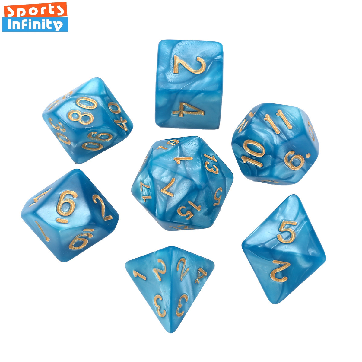 7 Pcs Set Blue Gold Color Poly - огляд і ціна Desk Setup Gaming