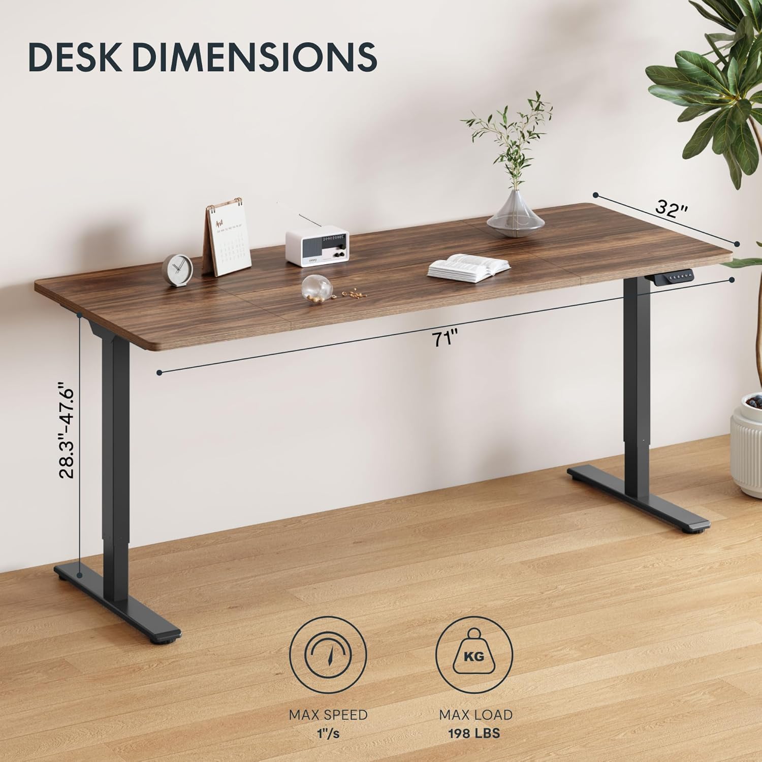 Electric Standing Desk with Du - огляд і ціна Desk Setup Black