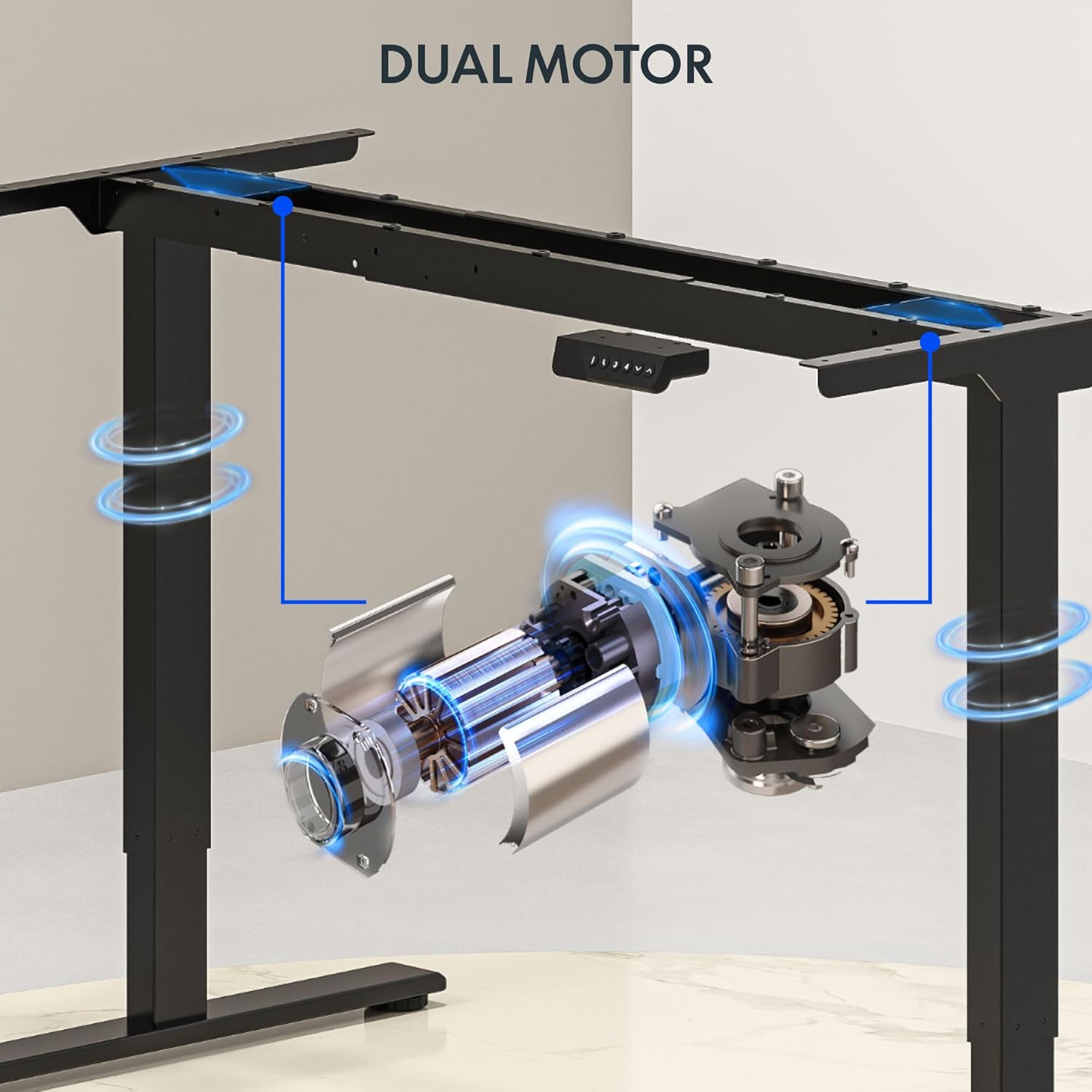 Electric Standing Desk with Du - огляд і ціна Desk Setup Black