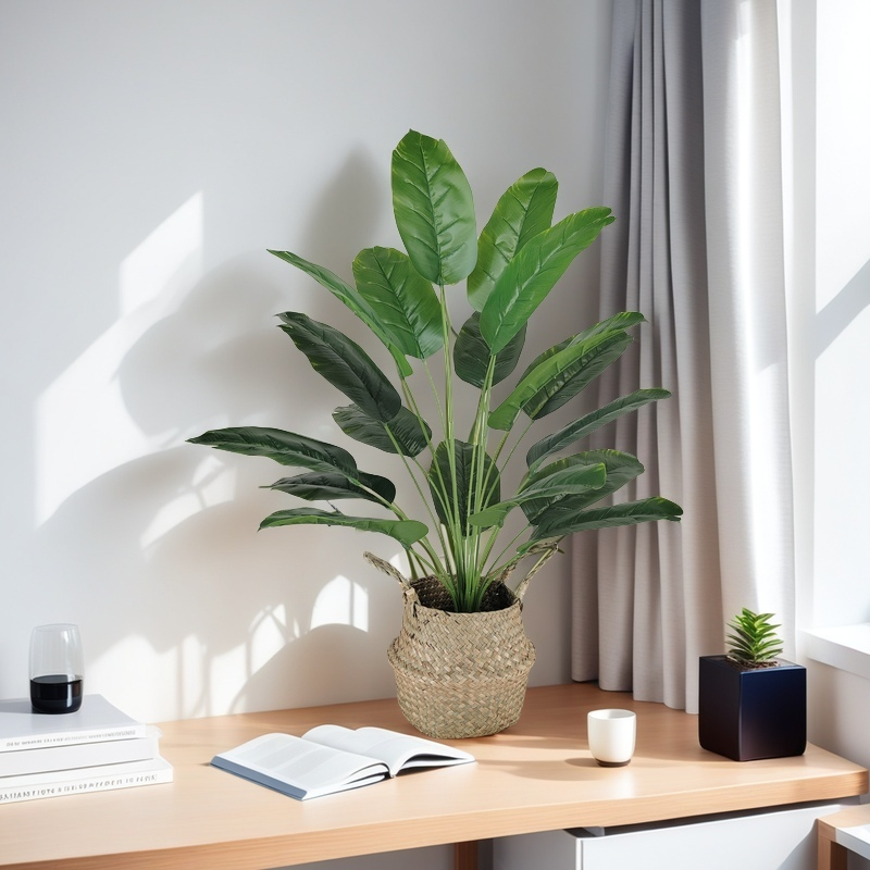 Artificial Banana Tree Fake Bi - огляд і ціна Desk Setup Plants