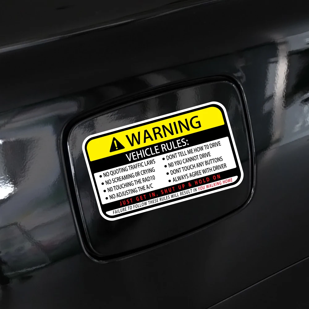 13x7.7cm Warning Words Car Sti - огляд і ціна Desk Setup Ideas