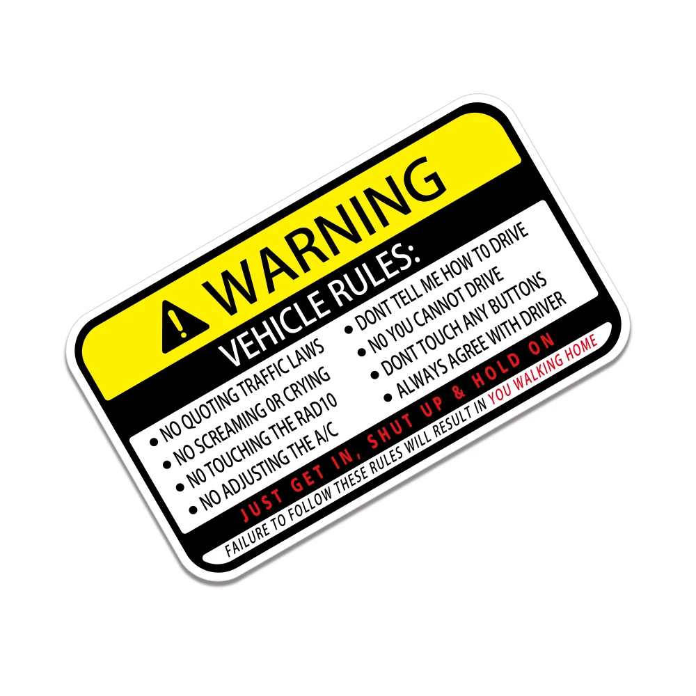 13x7.7cm Warning Words Car Sti - огляд і ціна Desk Setup Ideas