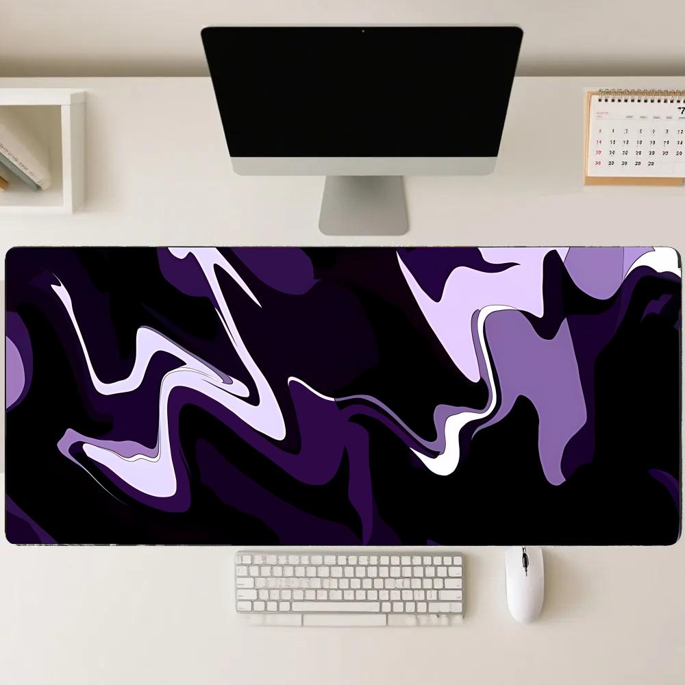Playmat Purple Black Fluid Mou - огляд і ціна Desk Setup Rug