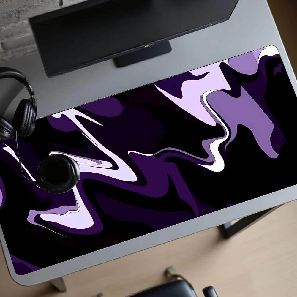 Playmat Purple Black Fluid Mou - огляд і ціна Desk Setup Rug