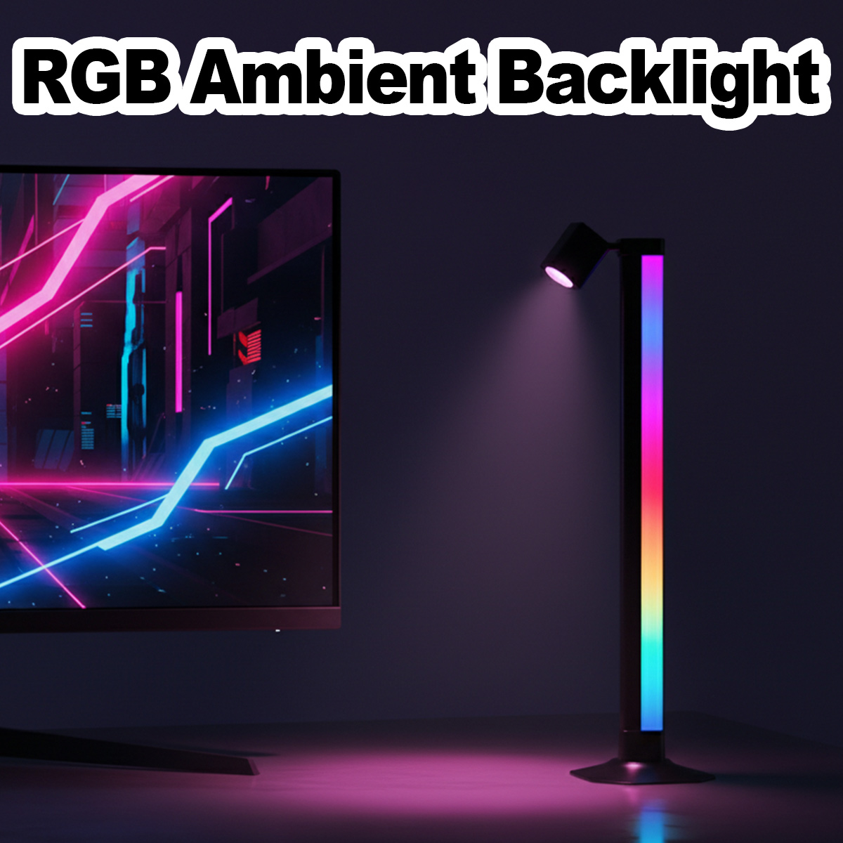 Smart Light Bar LED RGB Music  - огляд і ціна Desk Setup Black