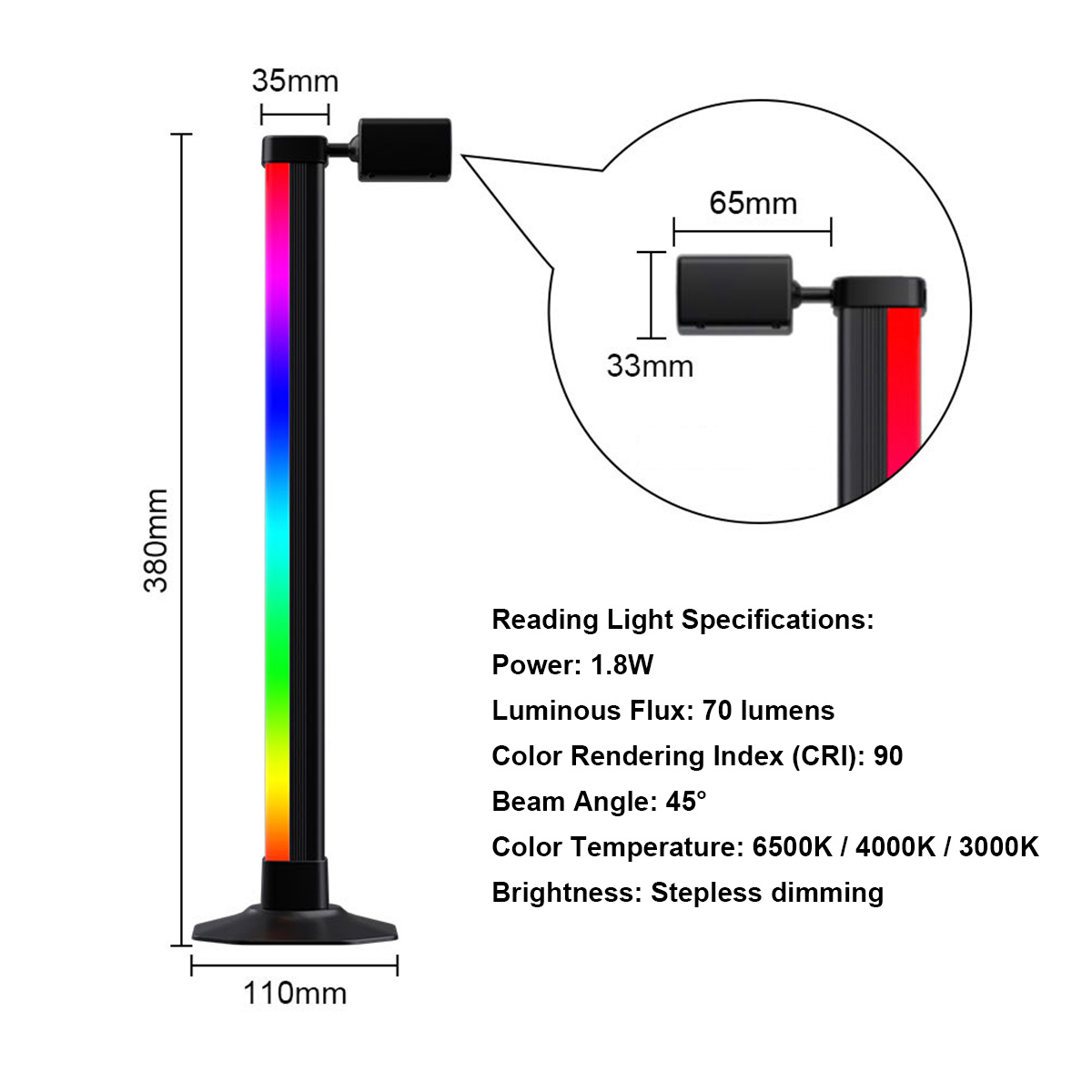 Smart Light Bar LED RGB Music  - огляд і ціна Desk Setup Black