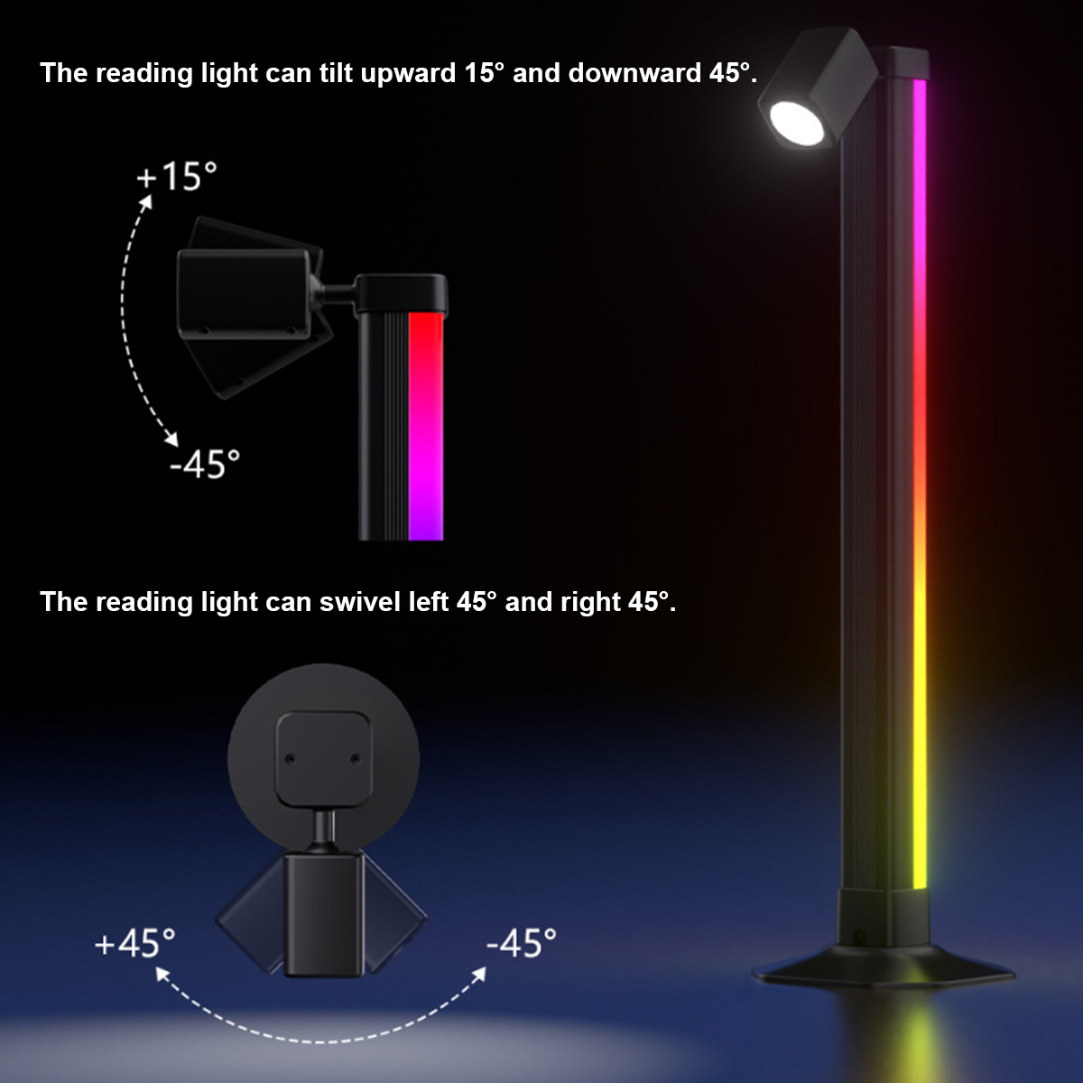 Smart Light Bar LED RGB Music  - огляд і ціна Desk Setup Black