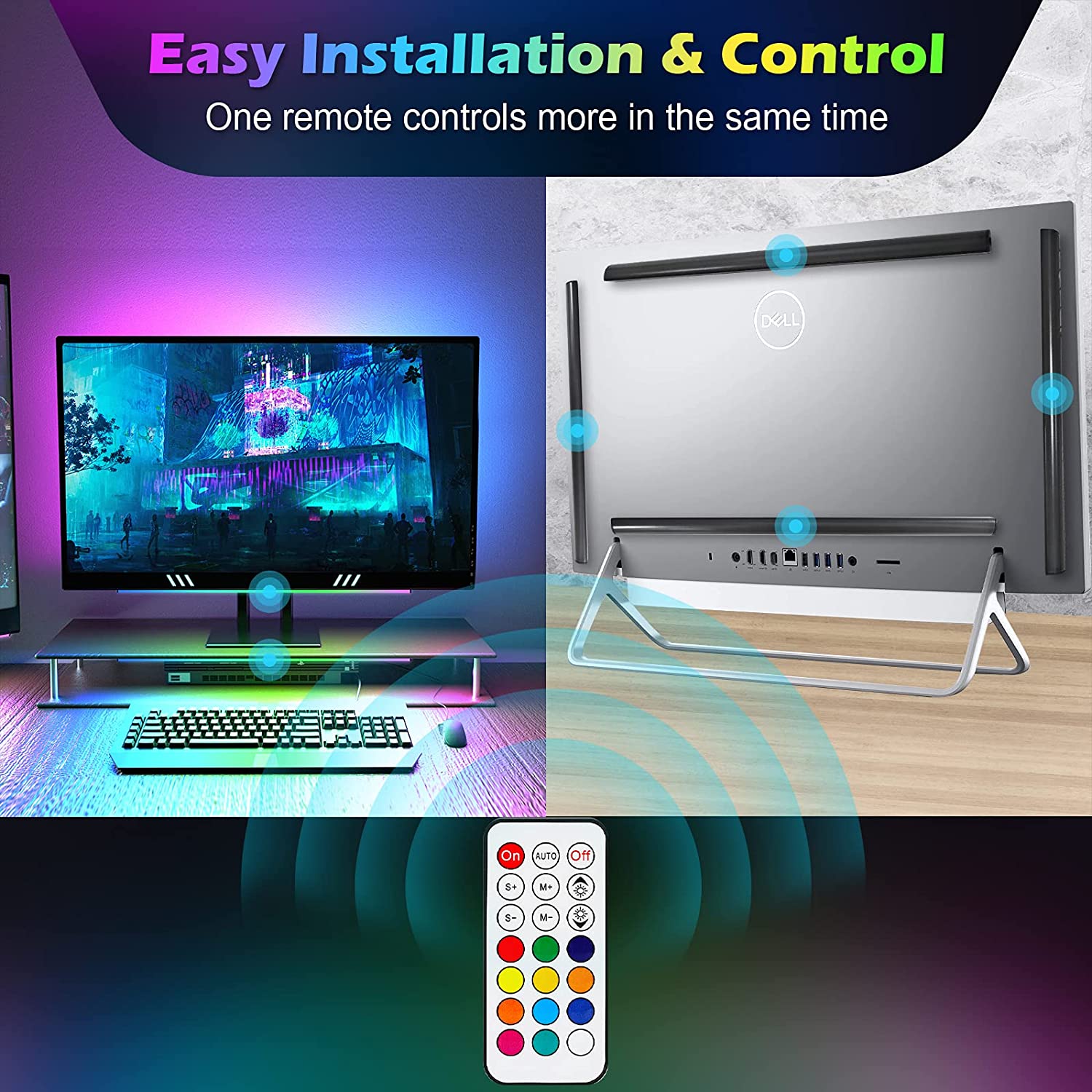 Under Monitor Light Bar RGB Dr - огляд і ціна Desk Setup Gaming