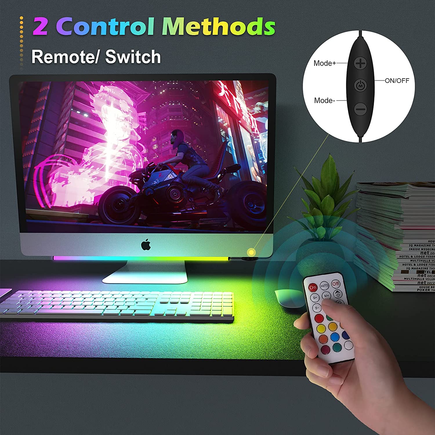 Under Monitor Light Bar RGB Dr - огляд і ціна Desk Setup Gaming
